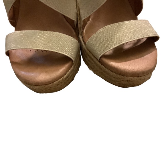 CORSO COMO Beige GOLD Wedge DECOY Heel -Size 6.5 - Picture 12 of 16